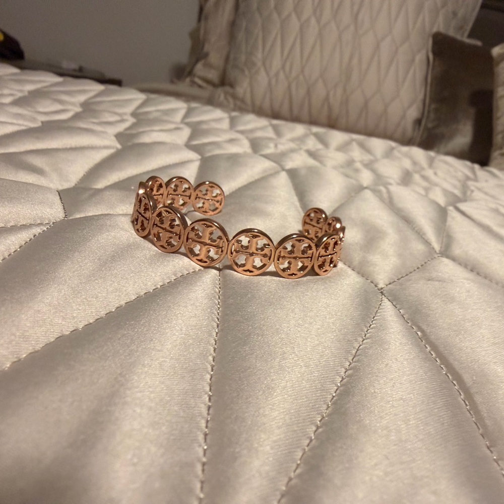 Tory Burch Rose Gold Adjustable Cuff Bracelet